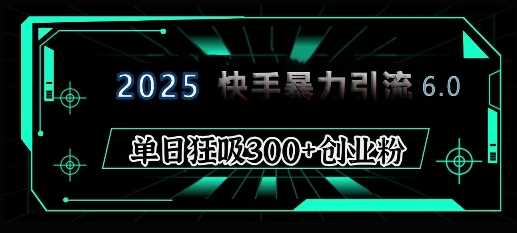 2025年快手6.0保姆级教程震撼来袭，单日狂吸300+精准创业粉178轻创-专注分享网络创业落地实操课程 – 全网首发_高质量项目输出178轻创