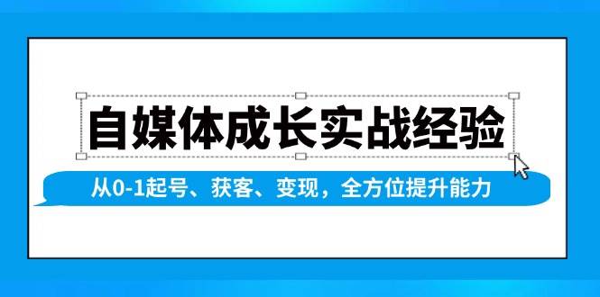 （13963期）自媒体成长实战经验，从0-1起号、获客、变现，全方位提升能力178轻创-专注分享网络创业落地实操课程 – 全网首发_高质量项目输出178轻创