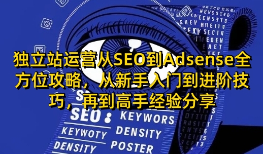 独立站运营从SEO到Adsense全方位攻略，从新手入门到进阶技巧，再到高手经验分享178轻创-专注分享网络创业落地实操课程 – 全网首发_高质量项目输出178轻创